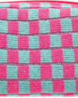 Pazimiik checkered makeup bag for