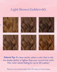 eSalon Permanent Hair Color & Dye Kit - Light Brown Golden - Professional-Grade Ammonia-Free Personal Colorist for Up To 100% Gray Coverage on All Hair Types