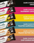 Truth Bar Prebiotic & Probiotic Keto Snack Vegan Bars with Omega-3's - Synbiotic High Fiber Snacks - Low Sugar, Kosher, Gluten Free - Dark Chocolate Coconut (Pack of 12)