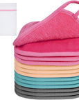 KODAMO Makeup Remover Cloth, 12 Pack Reusable Makeup Remover Towels with Washable Travel Bag, Microfiber Face Wash Cloths for Women All Skin Types, Coral/Pink/Green/Grey