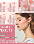 Blush Stick for Cheeks,Face Matte Contour Blush Makeup,Buildable Shimmer Facial Cheek Blusher Shades,Blendable Cosmetic Makeup Blush 01