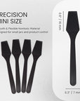 P 200pcs PANA Cosmetic Make Up Disposable Plastic 2.5" Spatulas Skin Care Facial Cream Mask Spatula (BLACK - 200 Pieces in a Box)