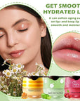 Honey Pot Lip Balm,3PCS Bee Lip (Honey+Apple+Cherry)