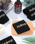 Shimeyao 20 Pack Makeup Towels Black Makeup Washcloths for Face Microfiber Remover Cloth 13x13 Inch Quick Dry Face Towels for Cleansing Hand