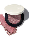 MAKE Beauty Multi-Chromatic Eye Shadow. Metal Reflecting Luminous Foil Finish Creamy, Buildable, Dimensional Long-wear, Crease-proof Powder Eyeshadow, Multichrome Shade - Rover, Magenta Pink