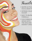 Mehron Makeup Paradise Makeup AQ Refill Size | Stage & Screen Performance, Face & Body Painting, Beauty, Cosplay, and Halloween | Water Activated Face Paint, Body Paint .25 oz (7 ml) (DIJON)