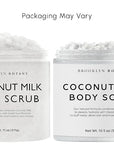 Brooklyn Botany Coconut Milk Body Scrub - Moisturizing and Exfoliating Body, Face, Hand, Foot Scrub - Fights Stretch Marks, Fine Lines, Wrinkles - Great Gifts for Women & Men - 10 oz