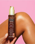 SOL by Jergens Self Tanner Body Bronzer, For All Unique Skin Tones, Sunless Tanning, Wash-off Luminous Body Bronzer, Natural-Looking Self-bronzer and Tan Intensifier for Instant Bronze, 3.4 Ounce