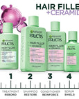 Garnier Fructis Hair Filler Color Repair Conditioner with Ceramide, Smoothing & Sulfate Free Conditioner for Colored, Bleached Hair, 10.1 Fl Oz, 1 Count