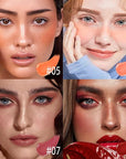 Liquid Blush for Cheeks, Soft Cream Blush with Cushion Applicator, Dewy Finish Matte Velvet Texture, High-Pigmented Blendable, Long-Wearing Rubor Makeup | #07 ELEGANT-Deep Rose