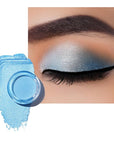 Oulac Blue Cream Eyeshadow also for Highlighter Large Capacity Highly Pigmented Eye Shadow Waterproof &Long Lasting with Moisturizing Formula. Shimmer Glitter Eye Makeup. 6g.(02)