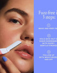 Billie - Dermaplane Starter Kit - Reusable Handle + 3 Refill Blades - Remove Facial Hair + Perfectly Shape Brows - Dermatologist-Approved - Malibu