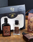 Pre de Provence No. 63 Men’s Gift Set – Shower Gel, Eau de Toilette & Body Lotion – 3-Piece Grooming Kit with Masculine Fragrance