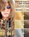 Natural Color Hair Dye Shampoo 3 IN 1, Instant Hair Coloring, Gray Coverage for Men & Women, Beard Dye Vegan Ammonia Free & Paraben-Free, Champú Para Canas Mujer & Hombre (LIGHT BROWN)