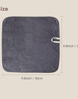 Nugilla Makeup Remover Cloth 12 x 12 Inch, Reusable Makeup Remover Towels for Washing Face, 6 Pack Washable Microfiber Face Cloth Fast Drying Washcloth, Grey
