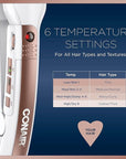 Conair Double Ceramic Flat Iron, 1 1/2-inch Wet-to-Dry Hair Straightener