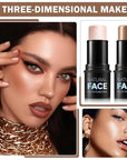 Bronzer Stick Highlighter Stick Cream Contour Stick Makeup,2PCS for Women-Medium