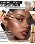 Body Shimmer Oil,Shine Glitter Body Luminizer Glow,Long Lasting