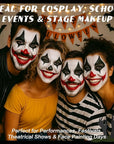 BOBISUKA Red Face & Body Paint Stick Water-Based Washable Face Paint Makeup Stick for Halloween Skeleton, Skull, Devil, Goth, Clown, Joker Cosplay, SFX, Sports Eye Black & Costume Party