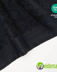 100% Cotton Washcloths Set 13” x 13” | Black Towels | Set of 12 Ultra Soft and Highly Absorbent Washcloths Sets for Bathroom, Gym, Spa | Machine Washable Face Towel