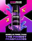 AXE Fine Fragrance Collection Premium Body Spray Purple Patchouli with Citrus + Oak Essential Oils 3 Count with 72H Odor Protection Aluminum-Free 4 oz