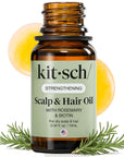 Kitsch Rosemary Oil for Hair Growth – Hair Oil with Biotin, Castor & Jojoba – Pre-Wash Scalp Oil for Hair Care – Lavender Scent – 10mL
