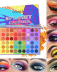 UCANBE 54 Colors Splashy Candies Eyeshadow Palette + 15pcs Makeup Brush Set, Highly Pigment Matte Metallic Shimmer Glitter Eye Shadow Bright Color Long Lasting Waterproof Easy Blending Make Up Pallet
