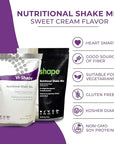 Vi Shape Original Nutritional Shake Mix Sweet Cream Flavor | 22oz (2 Bags, 48 Servings)