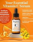 TruSkin Vitamin C Serum For Face – Anti Aging Face Serum with Vitamin C, Hyaluronic Acid, Vitamin E – Brightening Formula – Improve Appearance of Dark Spots, Tone, Fine Lines & Wrinkles, 2 Fl Oz
