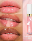 REVLON Super Lustrous Glimmer Lip Oil, Moisturizing & Tinted, Shiny Finish, Made with Plant-Based Squalane, 001 Candy Hearts, 0.13 fl oz