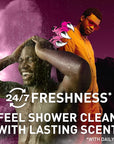 Old Spice Cleansing Body Wash for Men, 3X Defense, 24/7 Shower Fresh with Lasting Scent, 2-in-1 Body & Face Wash, Raptorstrike with Dark Berry Scent, 24 oz (Pack of 4)