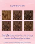 eSalon Permanent Hair Color & Hair Dye - Light Brown - Professional-Grade Ammonia-Free Personal Colorist for Up To 100% Gray Coverage on All Hair Types