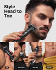 GLAKER Hair Clippers for Men Professional, Cordless Clippers for Hair Cutting, Mens Bear Trimmer, Electric Razor Barber Clippers Hair Trimmer, Gifts for Men (Black)