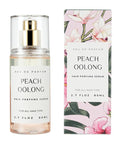 Hair Perfume for Women, Summer Lightweight Long Lasting Fragrance Mist - 3:7 Hydrating Serum Alcohol Free Formula, Argan Oil Scented Hair Spray with Keratin & Elastin (Peach Oolong) 2.7 fl oz