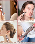 Facial Hair Remover for Women - as Seen on TV Painless Face Shaver - Electric Hair Removal Device for Face Lips Peach Fuzz with Light (Rose Gold)