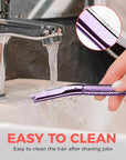 ZOMCHI Eyebrow Razor, Face Razors for Women&Men, Eyebrow Trimmer Shaper with Precision Cover, Facial Shaver with 6 Blades (Purple)