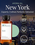 New York Aroma Oil, Essential Oils Blend for Diffusers & Scent Machines, Elegant Cedarwood & Spicy Clove, Aromatherapy, Cold Air Diffuser Compatible, 300 mL