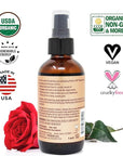 PURA D'OR Organic Rose Water Toner (4oz