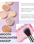 Baked Pink Highlighter Powder Palette, Makeup Highlighter Powder Mermaid Pink
