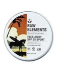 Raw Elements Mike Fields Face & Body Organic Sunscreen Tin SPF 30 - Non-Nano Zinc Oxide, Water-Resistant 80 Min, Reef Safe, All Ages Safe, Travel Sunblock 1.8 oz