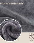 Nugilla Makeup Remover Cloth 12 x 12 Inch, Reusable Makeup Remover Towels for Washing Face, 6 Pack Washable Microfiber Face Cloth Fast Drying Washcloth, Grey