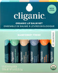 Cliganic USDA Organic Lip Balm Set
