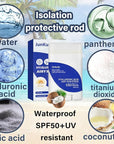Hyaluronic Acid Face Sunscreen Stick SPF 50 + PA++++,Non-Greasy Sunstick Roll on Sunscreen Face Stick,Moisturizing Sun Screen Long-lasting Stick Sunscreen for Face & Body