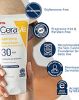 CeraVe 100% Mineral Sunscreen SPF 30 | Body Sunscreen with Zinc Oxide & Titanium Dioxide | Hyaluronic Acid & Ceramides | Oil Free | Non-Greasy | Hydrating Mineral Sunscreen For Body | 5 oz