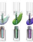 MAKI YIKA 3Pc Glitter Eyeshadow Liquid Multichrome Eyeshadows Long Lasting, Metallic Chameleon Eye Shadow Smudgeproof Holographic Eye Topper Glitters (#1+2+6)