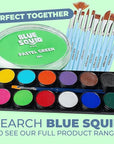 Blue Squid Face Paint Water Based Single Cake Professional Face Paint & Body Paint - Water Activated, Kids Adults Face Painting for Costume, Halloween Makeup, Cosplay - Pastel Green Face Paint 30g