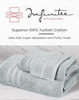 Infinitee xclusives grey hand towels