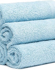 100% Cotton Washcloths Set 13” x 13” | Sky Blue Towels | Set of 6 Ultra Soft and Highly Absorbent Washcloths Sets for Bathroom, Gym, Spa | Machine Washable Face Towel