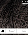 Clairol ColorStrong Permanent Zero Ammonia Hair Dye, 1.0 Black - Hawaii Hair Color, Pack of 1