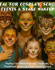 BOBISUKA Brown Face & Body Paint Stick Water-Based Washable Face Paint Makeup Stick for Halloween Skeleton, Skull, Devil, Demon, Fox, Hunting, Camo, Cosplay, SFX, Sports Eye Black & Costume Party